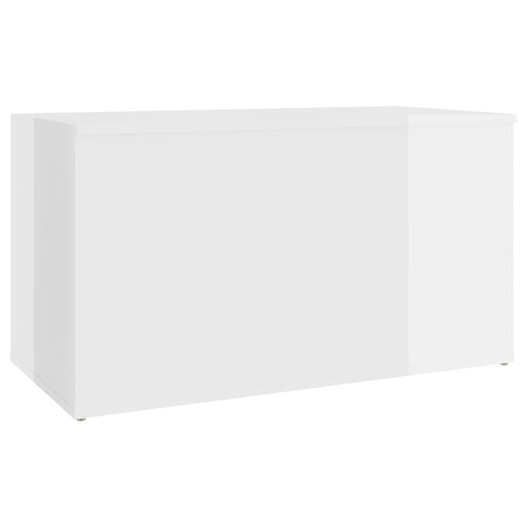 Coffre de rangement Blanc brillant 84x42x46 cm - Photo n°5