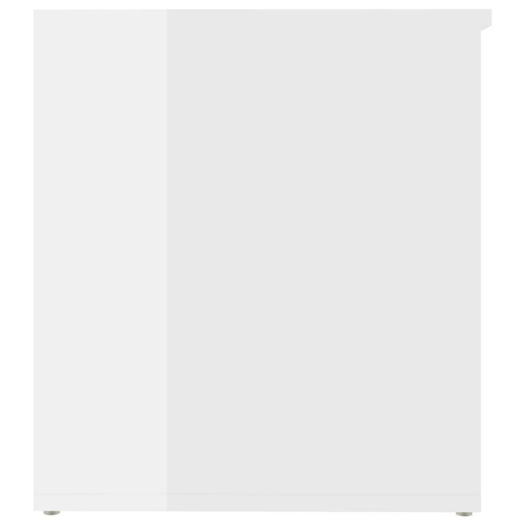 Coffre de rangement Blanc brillant 84x42x46 cm - Photo n°7
