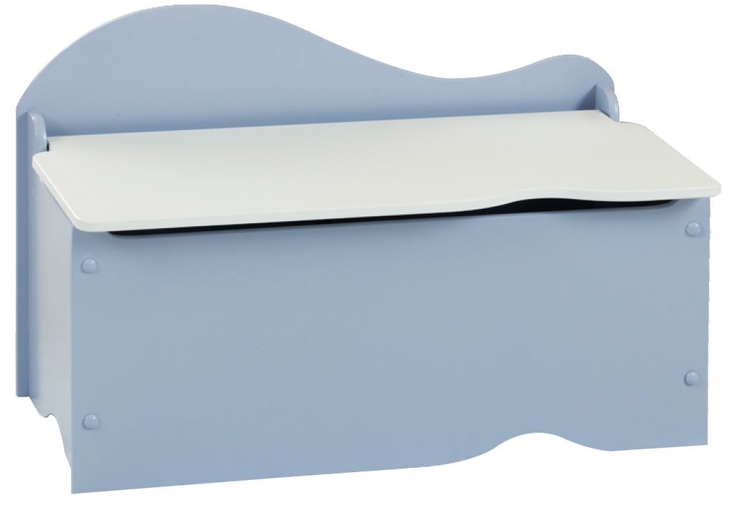 Coffre de rangement Bleu couvercle Blanc Spoon - Photo n°1