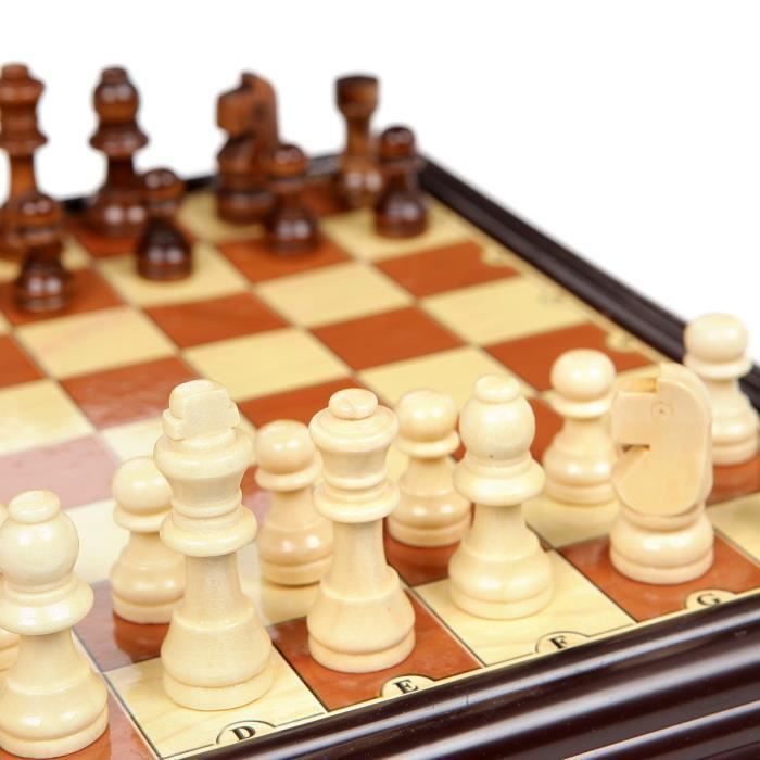Coffret multijeux - Jeux d'échecs 12 en 1 - pieces en bois - Photo n°3