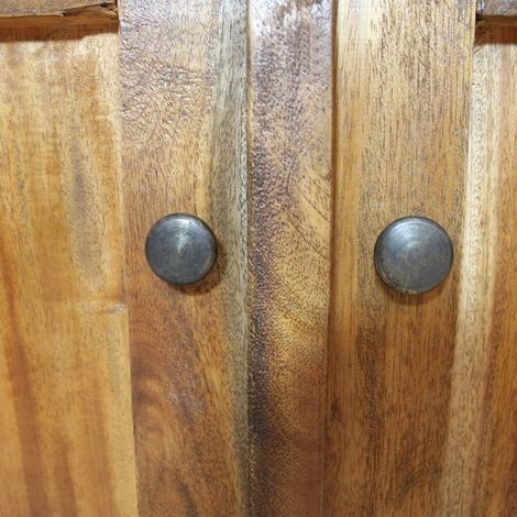 Commode 2 tiroirs 2 portes bois recyclé massif Vinila - Photo n°3