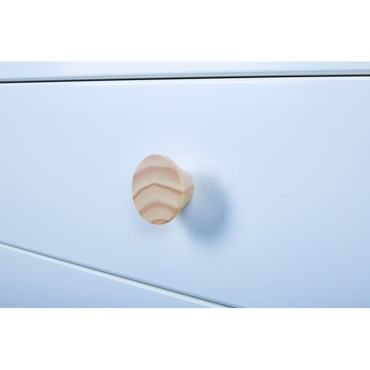 Commode 4 tiroirs pin massif clair et blanc Wonda - Photo n°5