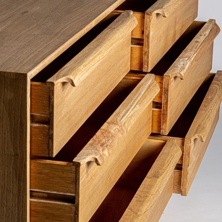Commode 6 tiroirs bois massif de Mindi Nyry 150 cm - Photo n°3