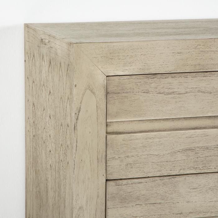 Commode 6 tiroirs bois massif peint gris voilé Nico - Photo n°2