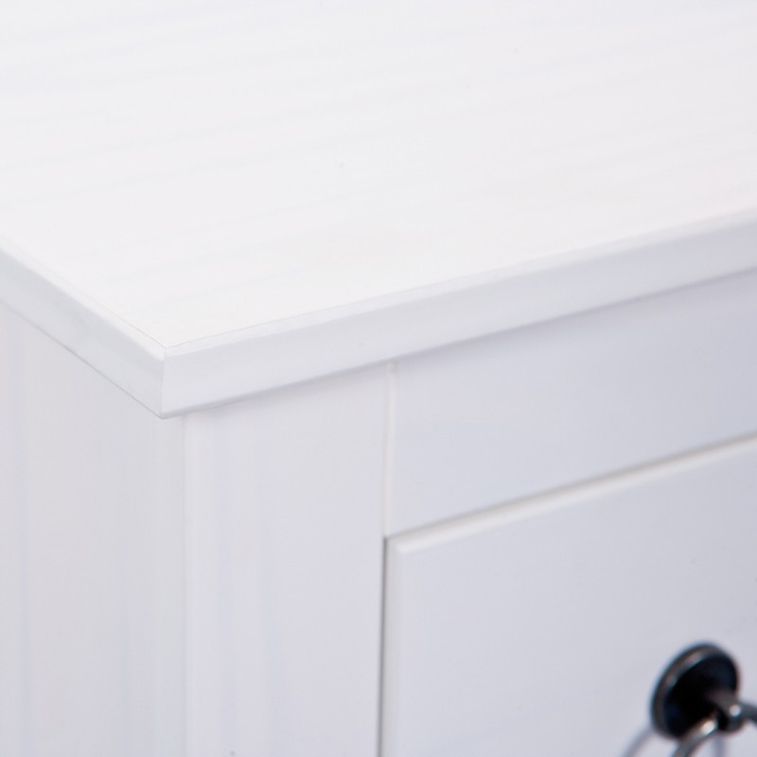 Commode 7 tiroirs pin massif blanc Prince 90 cm - Photo n°8