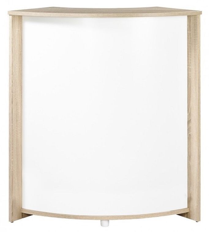 Comptoir de bar bois clair et blanc Snack 96 cm - Photo n°1