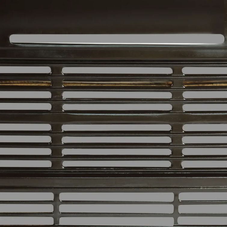 Comptoir de bar manguier massif et métal gris foncé Mobil 256 cm - Photo n°7