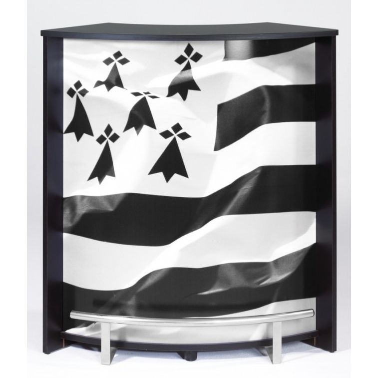 Comptoir de bar noir et imprimé drapeau Breton Snack 96 - Photo n°1