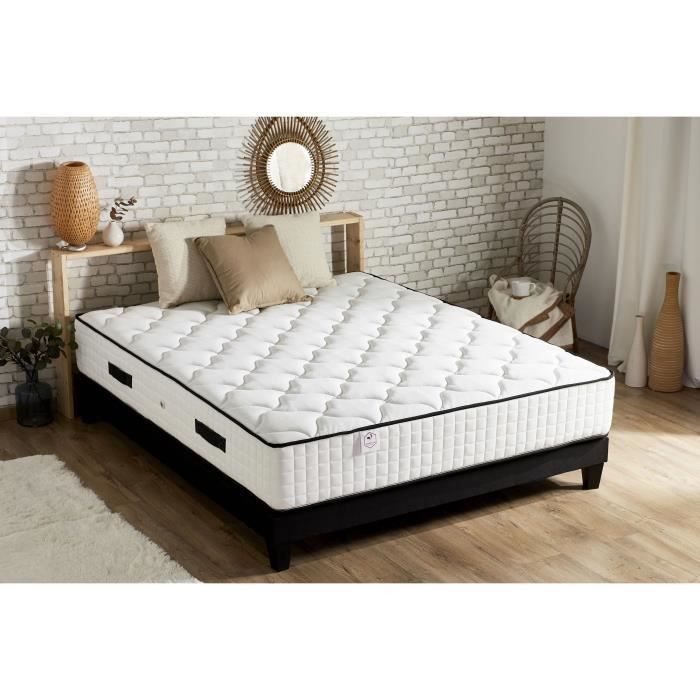 CONFORT DESIGN Matelas 160 x 200 cm - Ressorts ensachés - Ferme