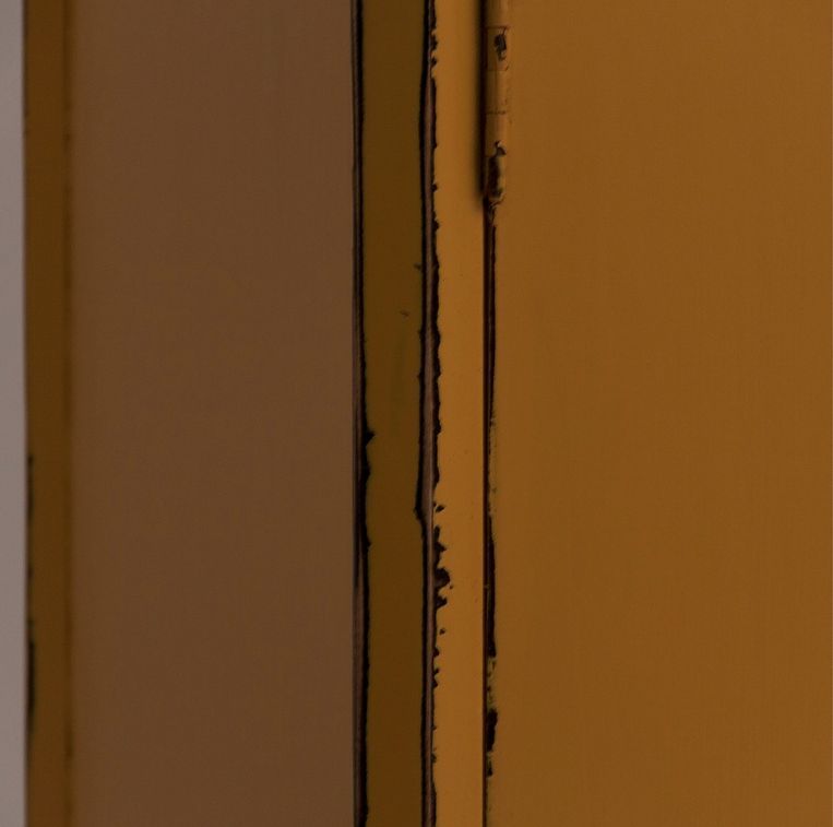 Console 2 portes orme massif jaune décapé Juan - Photo n°5