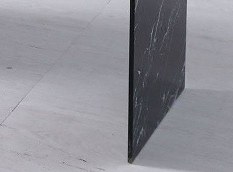 Console design verre effet marbre noir Showa 110 cm - Photo n°3