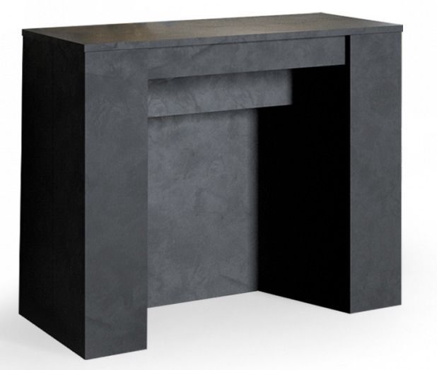 Console extensible anthracite 90x48/296 cm Voary - Photo n°1