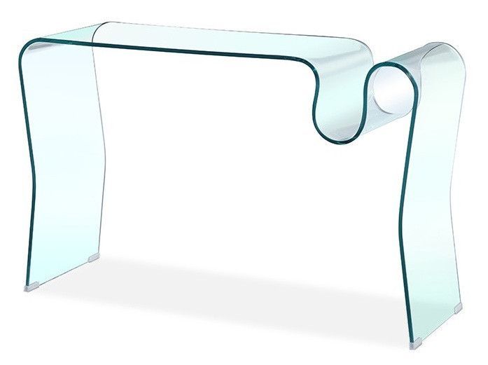 Console verre transparent Rollie - Photo n°1