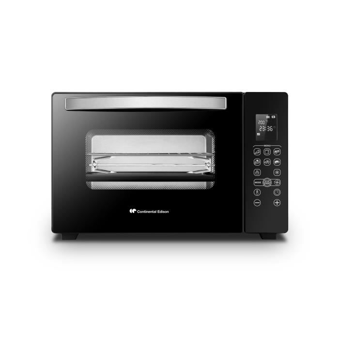 CONTINENTAL EDISON CEMF38DIG - Minifour électrique 38L noir - 1600W - Rotissoire, Convection naturelle - Photo n°1