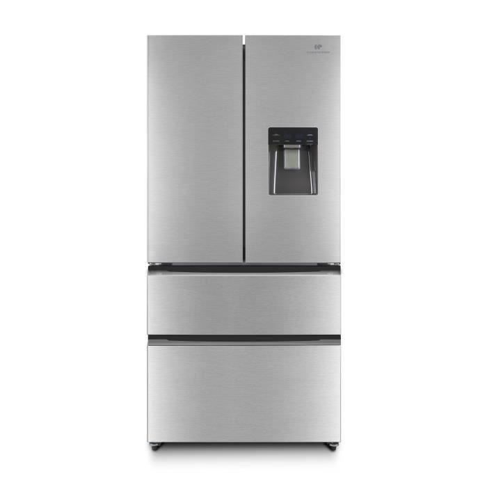 CONTINENTAL EDISON CERAF536DIX Réfrigérateur multi portes-536 L ( 350+186 )-Froid ventilé- Classe A +-L 83,3 x H 182 cm-Inox - Photo n°1