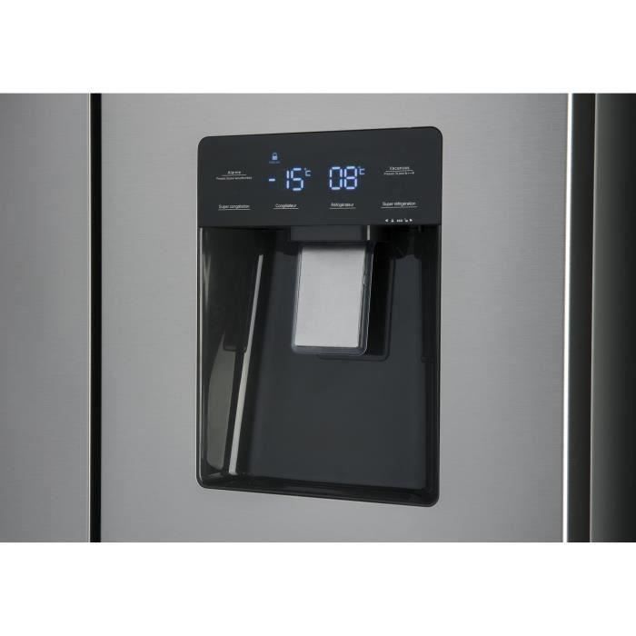 CONTINENTAL EDISON CERAF536DIX Réfrigérateur multi portes-536 L ( 350+186 )-Froid ventilé- Classe A +-L 83,3 x H 182 cm-Inox - Photo n°3