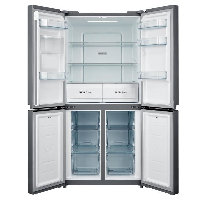 CONTINENTAL EDISON CERANF544DDIX - Réfrigérateur multi portes - 467 L Inox - Photo n°3