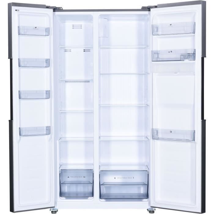 Continental Edison Réfrigérateur américain 432L, No frost avec distributeur d'eau et distributeur de glaçons, poignées intégrées - Photo n°2