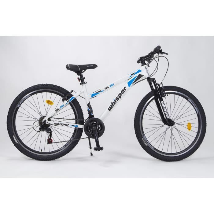 CORELLI - Vélo VTT WHISPER WL300 - 26 - Cadre M - 21 Vitesses - Femme - Blanc/bleu/noir - Photo n°1