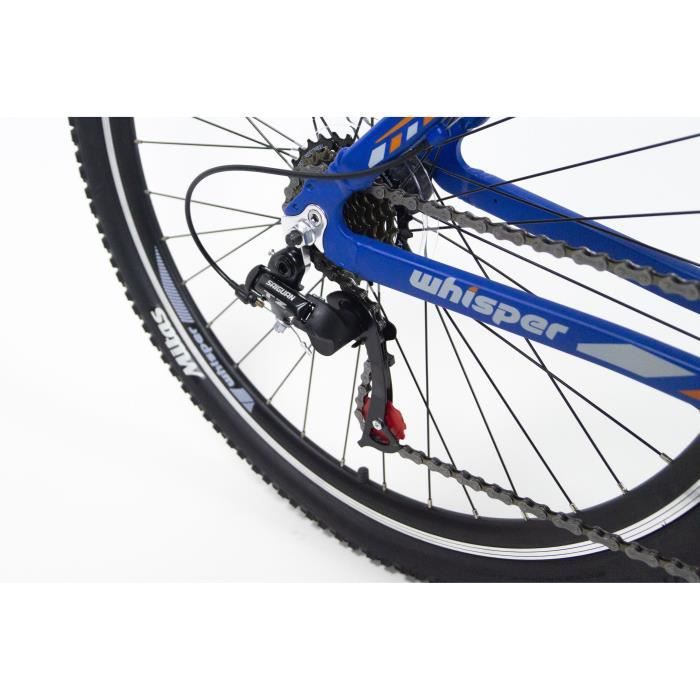 CORELLI - Vélo VTT WHISPER WM301 - 27,5 - Cadre L - 21 vitesses - Homme - Bleu /orange/gris - Photo n°3