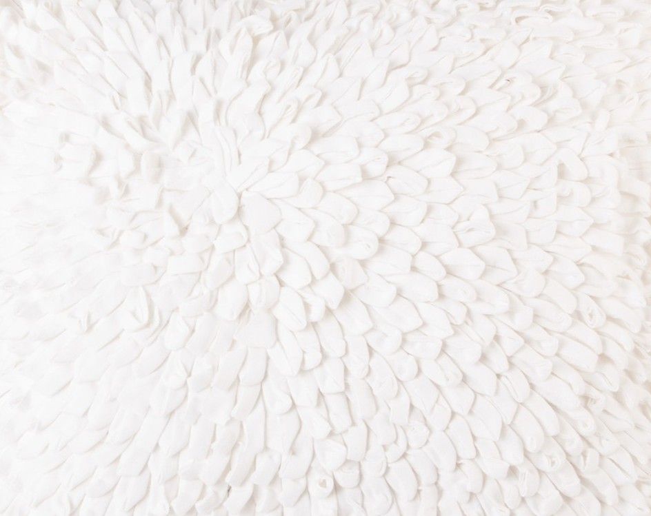Coussin coton et polyester blanc Louane - Photo n°2
