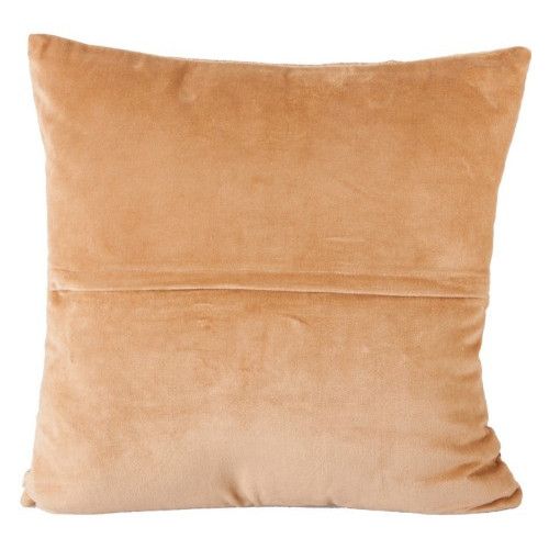 Coussin coton polyester et velours ocre Diana - Photo n°2