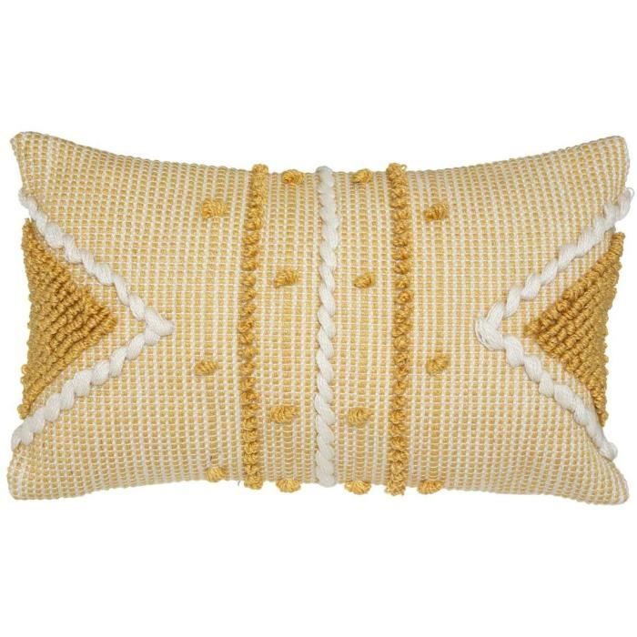 Coussin recycle Row - 30 x 50 cm - Ocre - Photo n°1