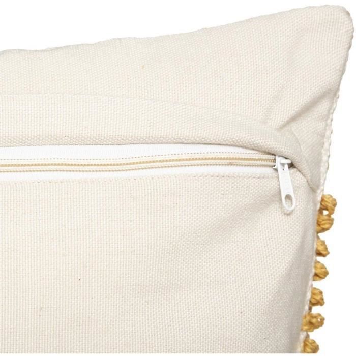 Coussin recycle Row - 45 x 45 cm - Ocre - Photo n°3