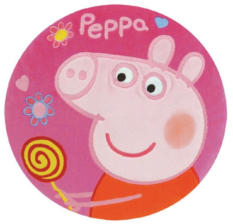 Coussin rond brodé Peppa Pig Disney - Photo n°1