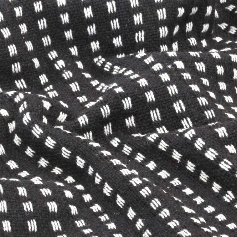 Couverture coton à carreaux 160 x 210 cm Noir - Photo n°2