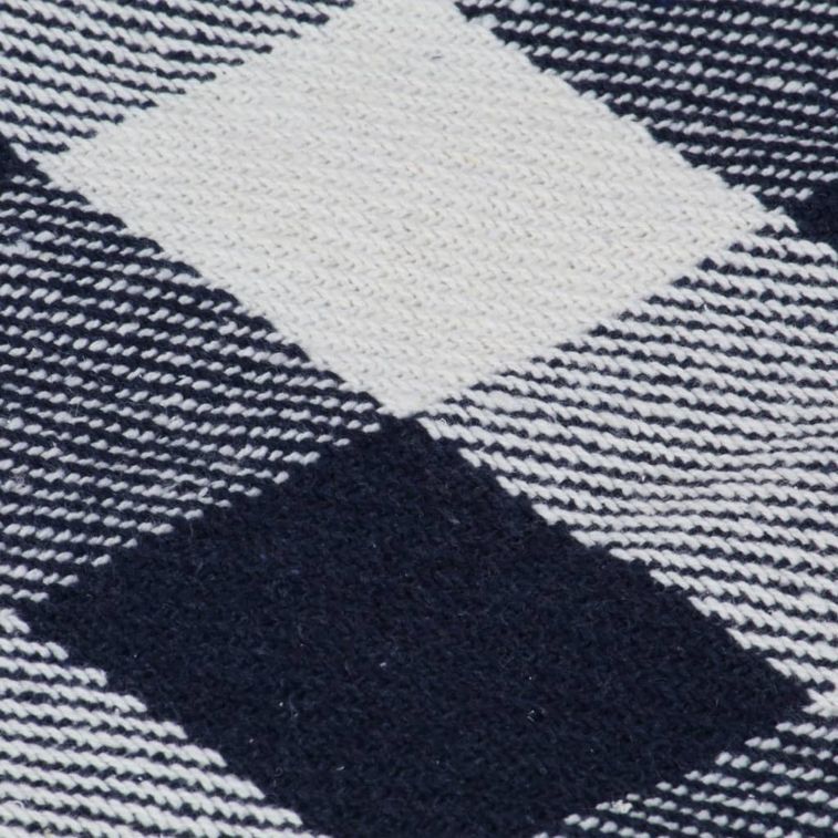 Couverture Coton Carreaux 160 x 210 cm cm Bleu marine - Photo n°2