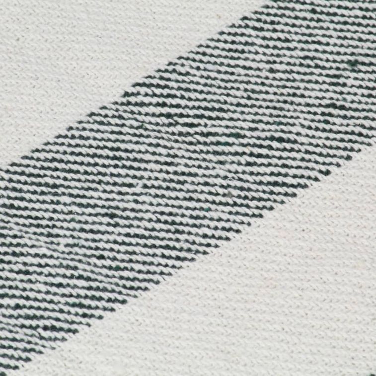 Couverture Coton Rayures 125 x 150 cm Vert foncé - Photo n°2