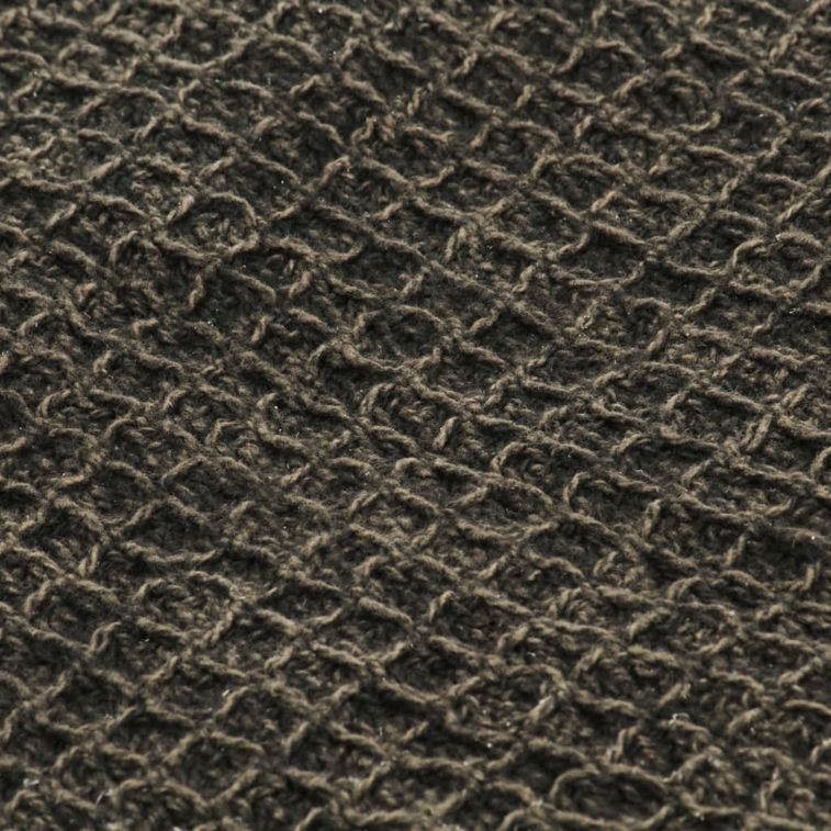 Couverture en coton 125 x 150 cm Anthracite/Marron - Photo n°2