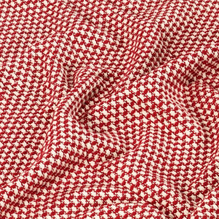 Couverture en coton 125 x 150 cm Rouge - Photo n°2