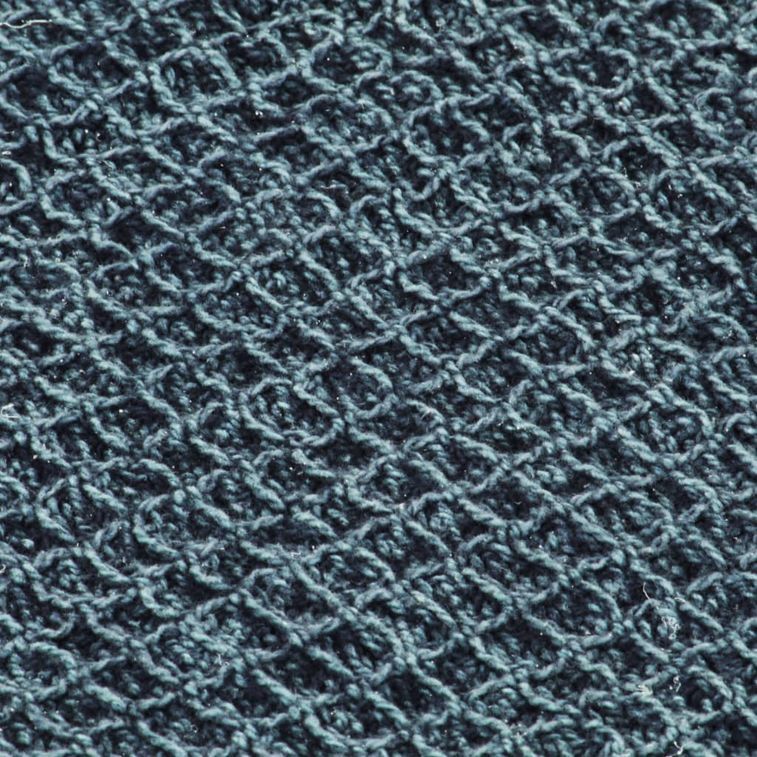 Couverture en coton 160 x 210 cm Bleu indigo - Photo n°2