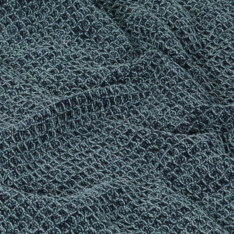 Couverture en coton 160 x 210 cm Bleu indigo - Photo n°3