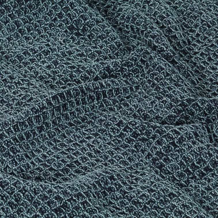 Couverture en coton 220 x 250 cm Bleu indigo - Photo n°3