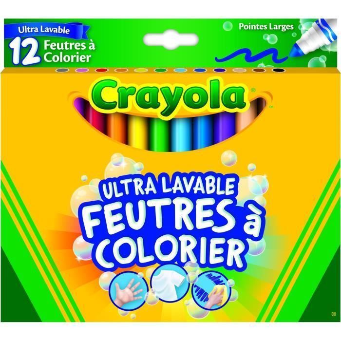 CRAYOLA 12 Feutres de Coloriage Ultra Lavables - Photo n°1
