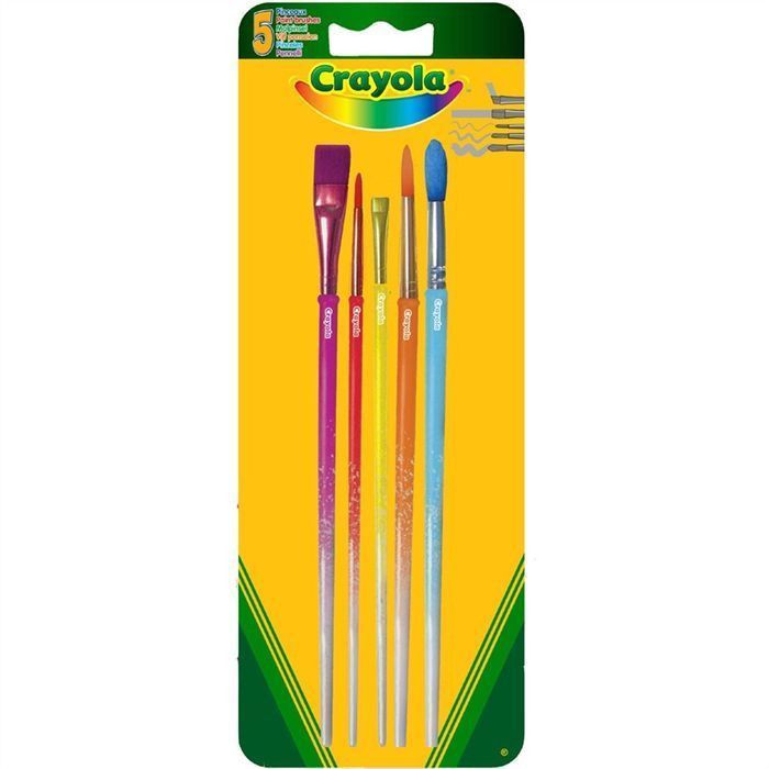 Crayola - Blister de 5 pinceaux - Peinture et accessoires - Photo n°1