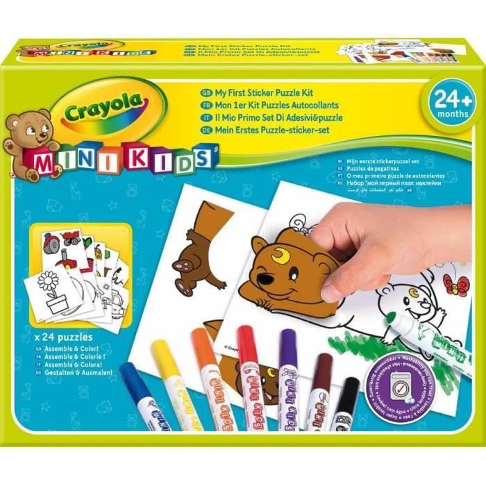 Crayola - Mini Kids - Mon 1er puzzle autocollants - Coloriage pour enfant et tout petit - Photo n°1