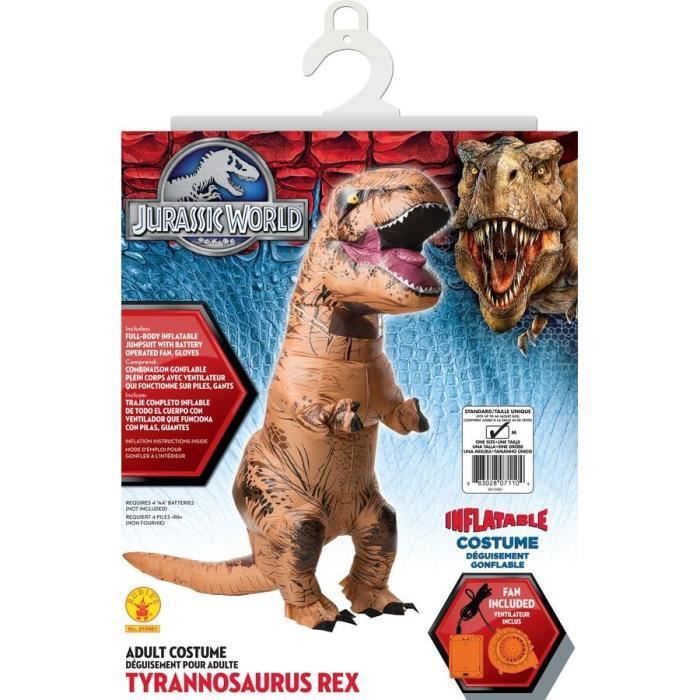 Déguisement Dinosaure T-Rex Adulte Taille Unique - Jurassic World - Photo n°2