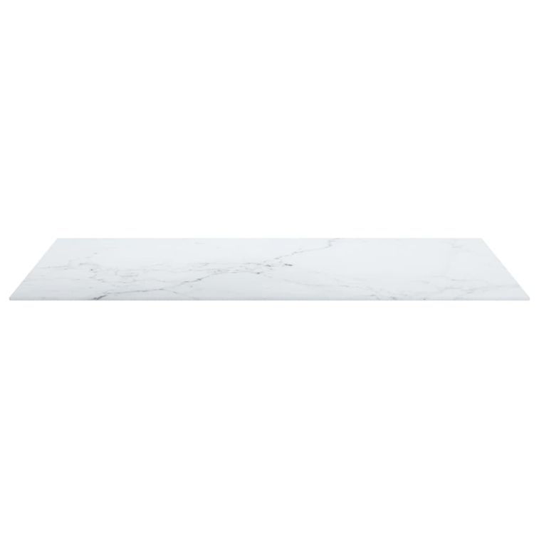 Dessus de table Blanc 100x62 cm 8 mm Verre trempé design marbre - Photo n°4
