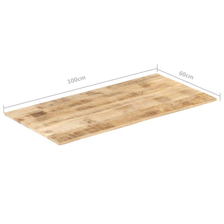 Dessus de table Bois de manguier solide 15-16 mm 100x60 cm - Photo n°6