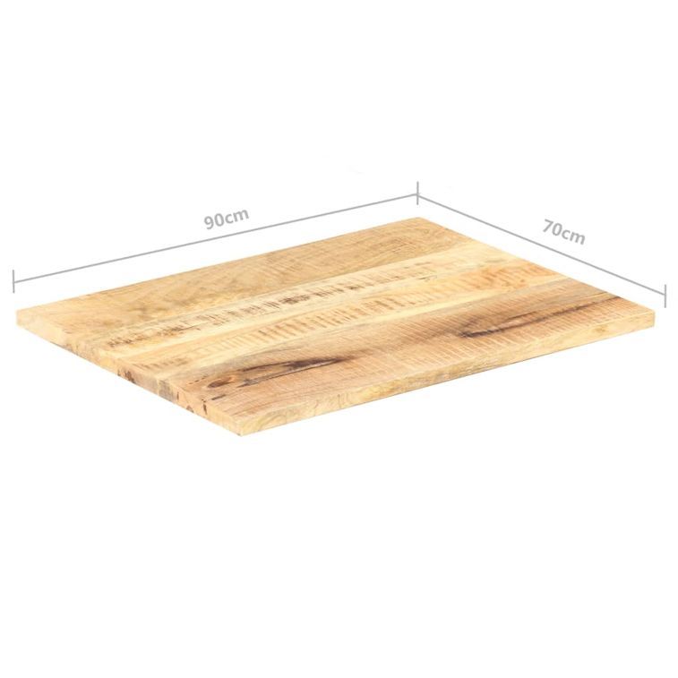 Dessus de table Bois de manguier solide 25-27 mm 90x70 cm - Photo n°6