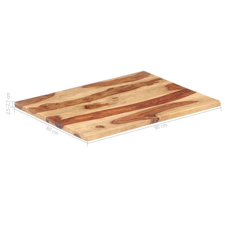 Dessus de table Bois solide 25-27 mm 60x90 cm - Photo n°6