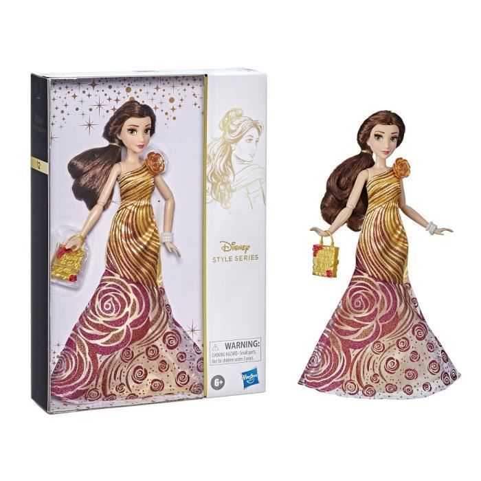 Disney Princesses, Style series, poupée mannequin Belle au style contemporain avec tenues et accessoires, des 6 ans - Photo n°1