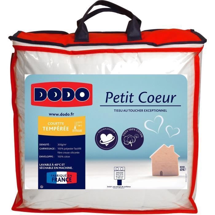 DODO Couette Petit coeur - 140 x 200 cm - Blanc - Photo n°1