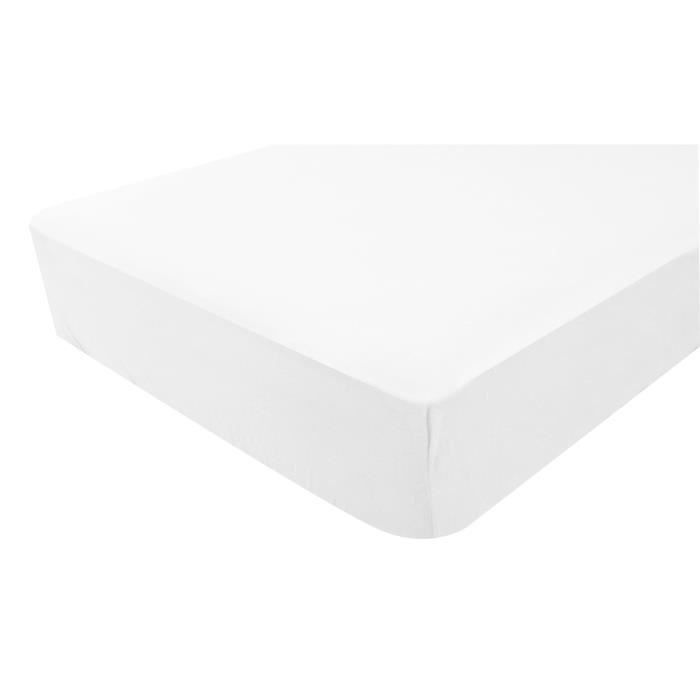 DOMIVA Drap-housse imperméable - Blanc - 60x120 cm - Photo n°1