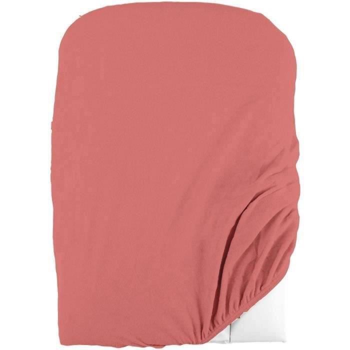 Domiva Housse matelas a langer - 50 x 75 cm - Coton/Polyester - Terracotta - Photo n°2