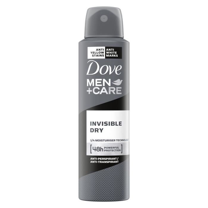 DOVE Lot de 6 Déodorants Homme Spray Invisible Dry Anti- Transpirant Protection 48h - 150ml - Photo n°2